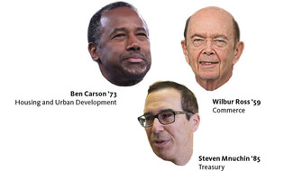 Carson: Gage Skidmore. Mnuchin: Albin Lohr-Jones/Pool via Bloomberg. Ross: Don Emmert/AFP/Getty Images.